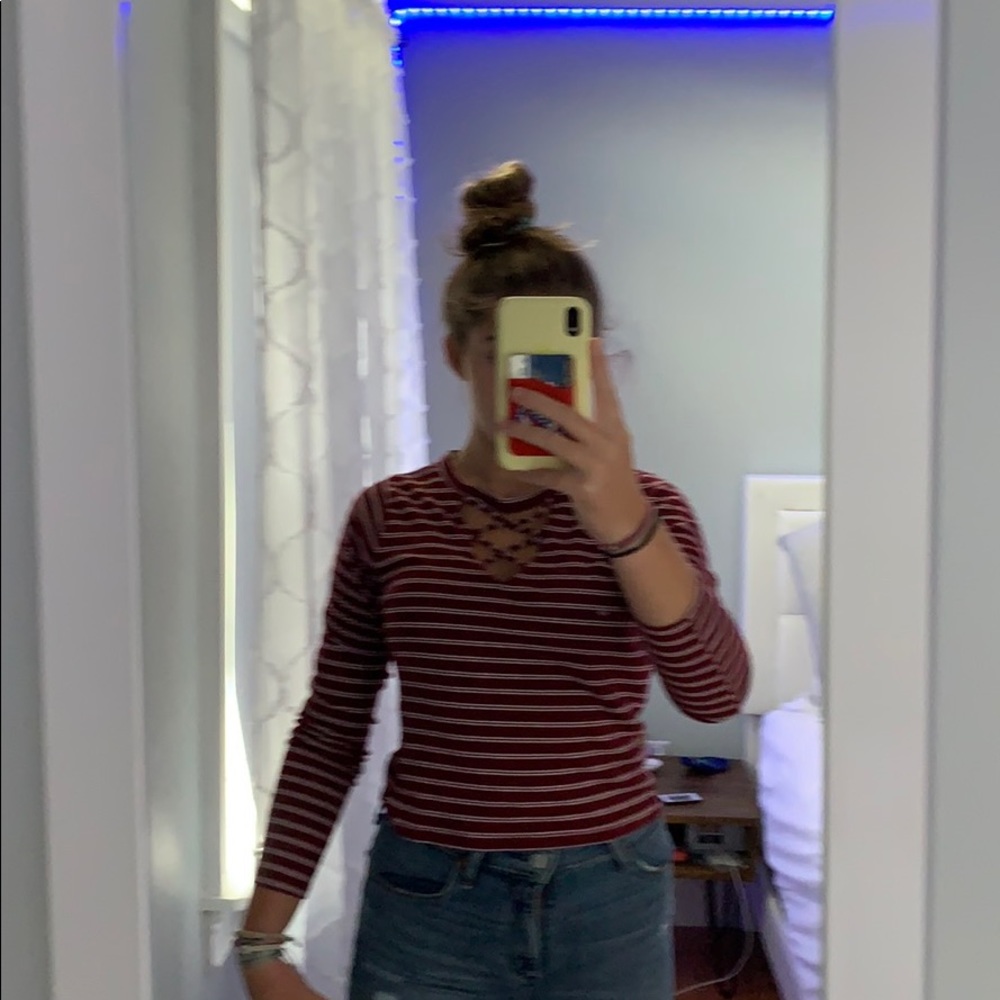 Cutout long sleeve top